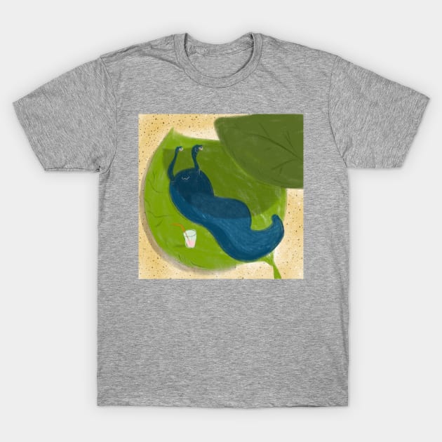 Sunbathing slug 🐌 T-Shirt by Mooseberry1